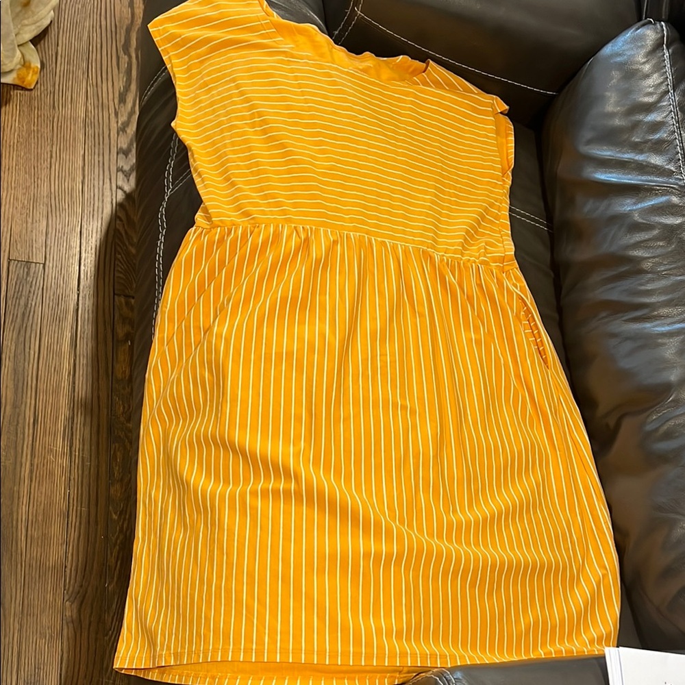 Mustard Striped Dress